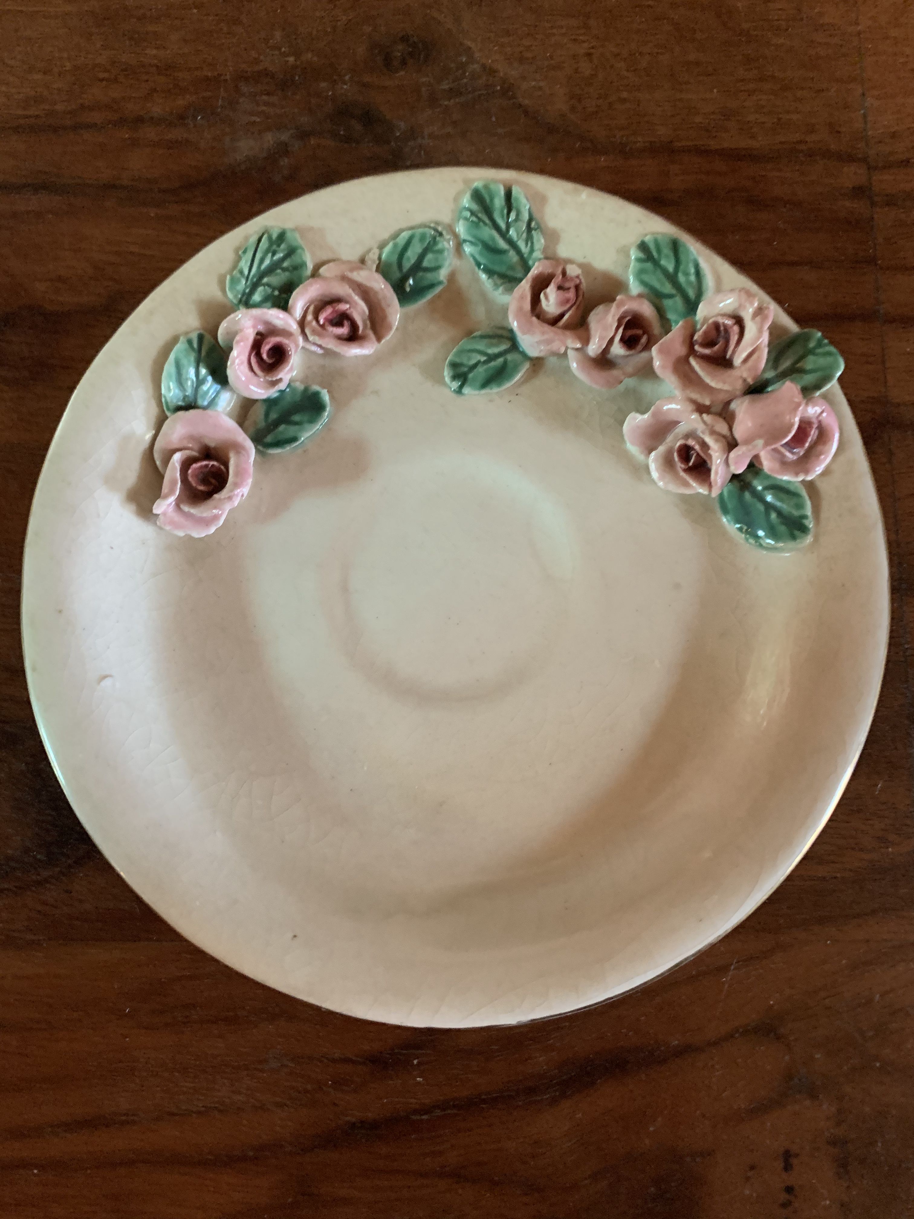 Floral Plate Unmarked