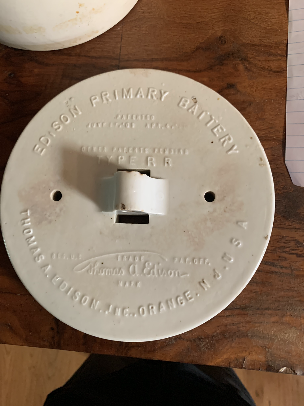 Thumbnail: Porcelain Edison Primary Battery Railroad Type