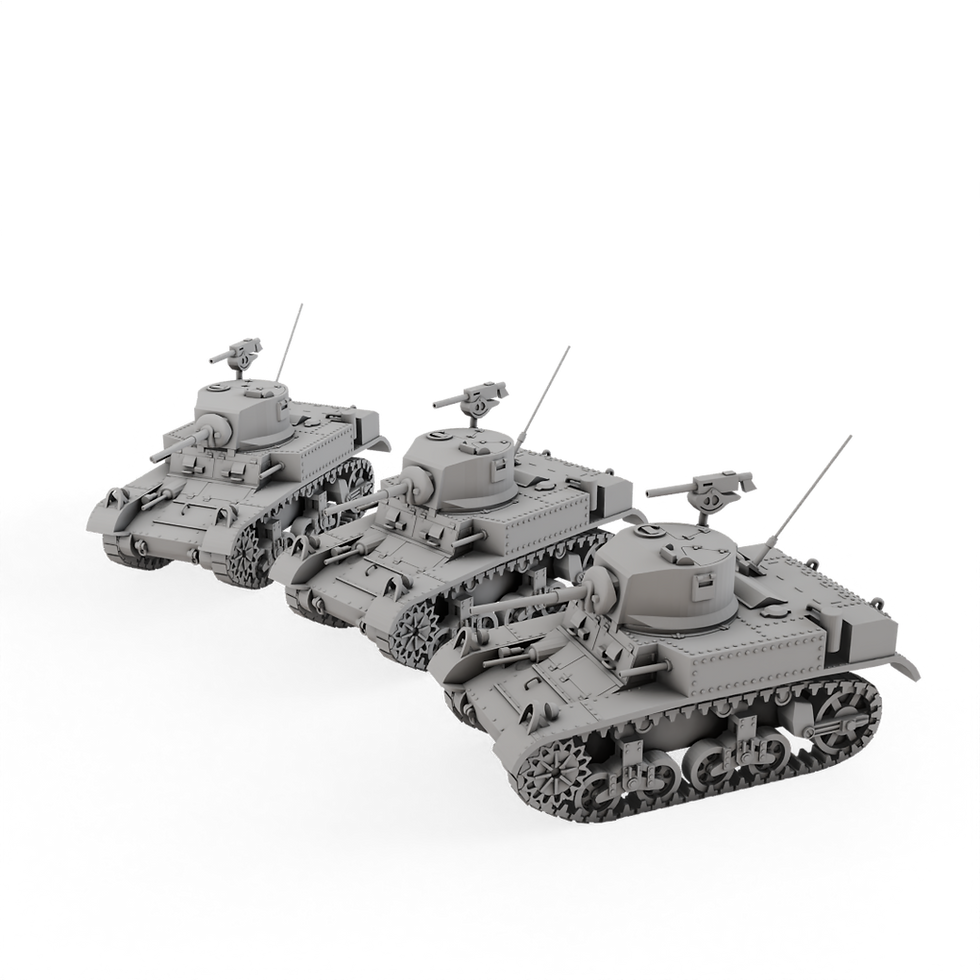 Thumbnail: USA - M3 Stuart With Sponsons Platoon