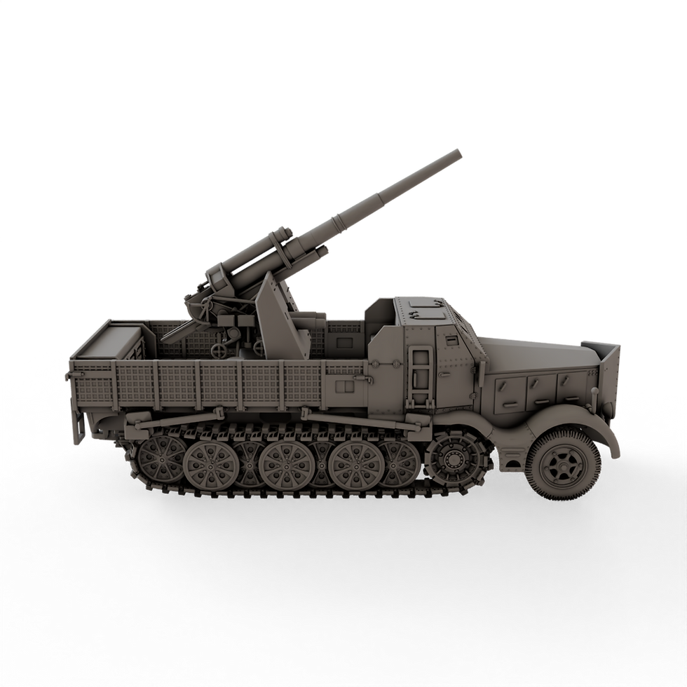 Thumbnail: German - Schwerer Zugkraftwagen 18t with 8.8cm Flak