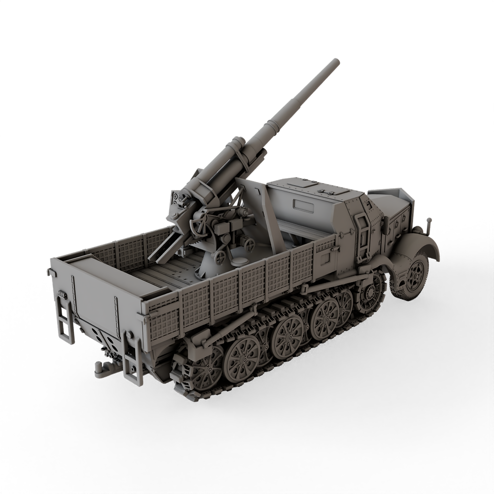 Thumbnail: German - Schwerer Zugkraftwagen 18t with 8.8cm Flak