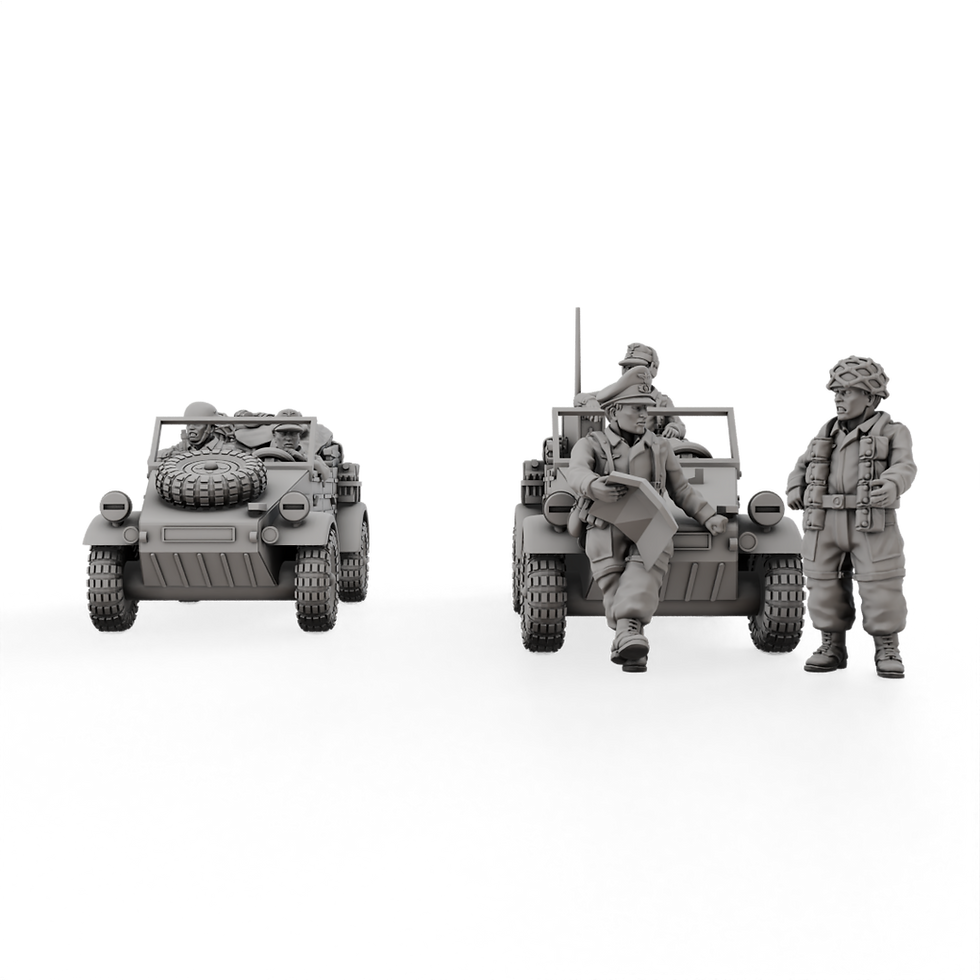 Thumbnail: German - Fallschirmjäger HQ with Kubelwagens