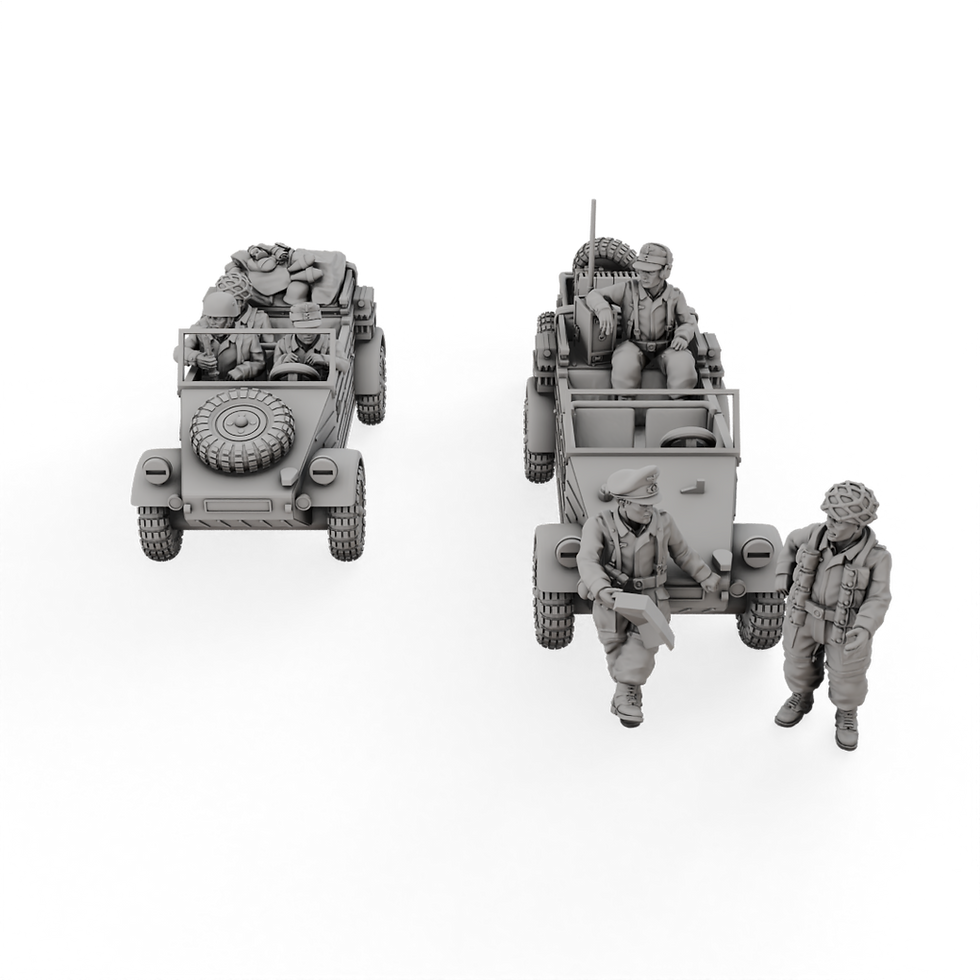 Thumbnail: German - Fallschirmjäger HQ with Kubelwagens