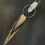Thumbnail: 14k Gold  Hoop Necklace with Double Terminated Point Quartz
