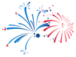 Red and Blue Fireworks
