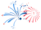 Red and Blue Fireworks