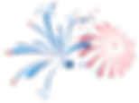 Blue and Red Fireworks