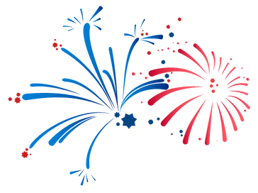Red and Blue Fireworks