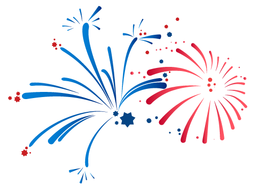 Rosso e blu Fuochi d'artificio