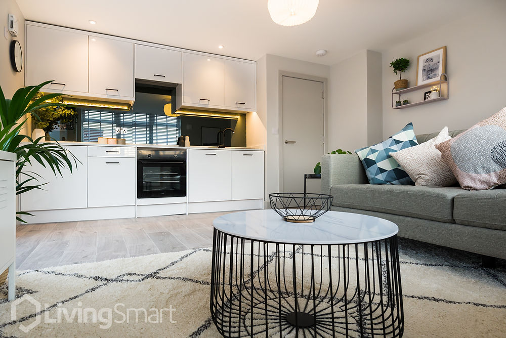 Completed kitchen and dining room, from 4 apartment conversion in stockport