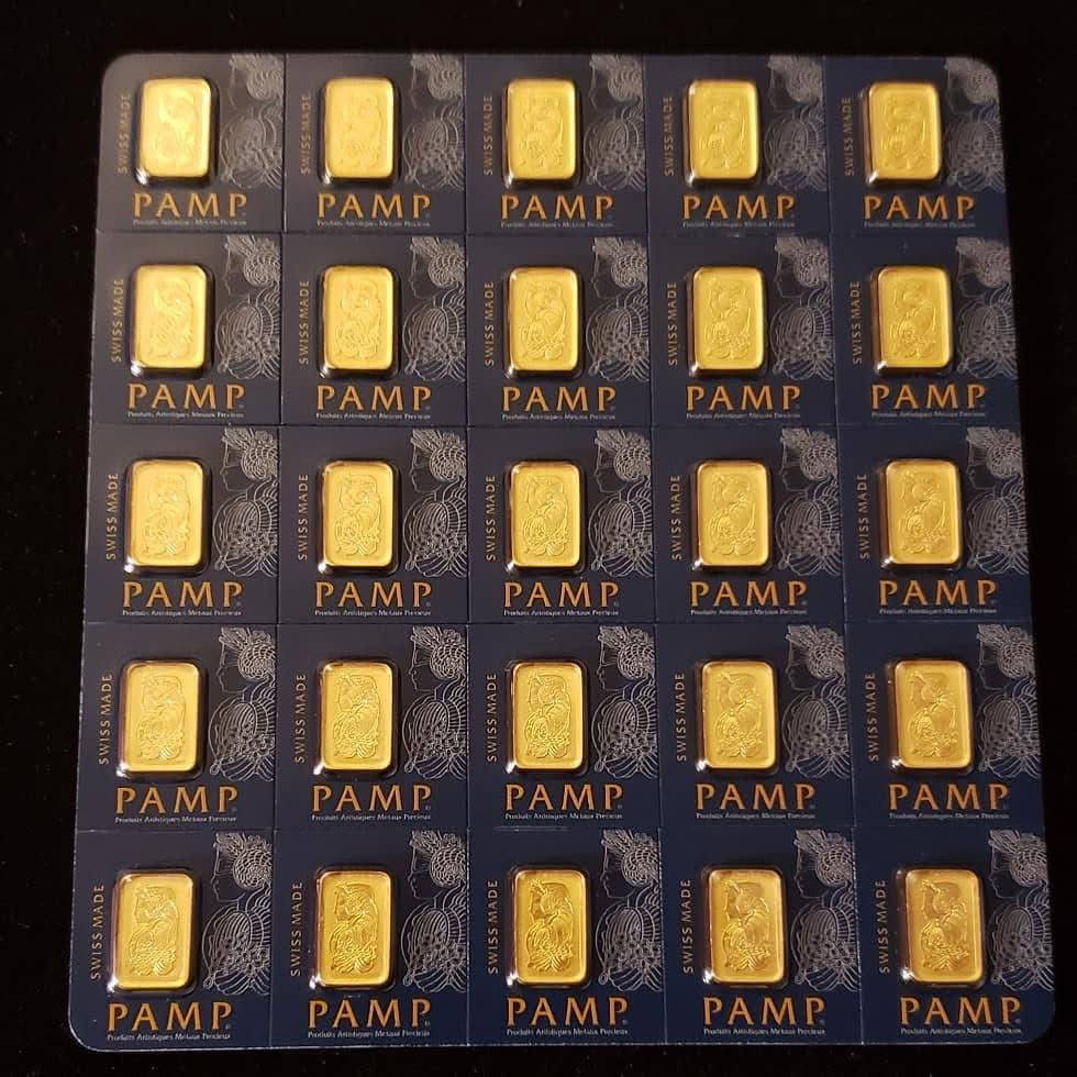 Thumbnail: Gold 1 Gram 1g Pamp Suisse Bar 