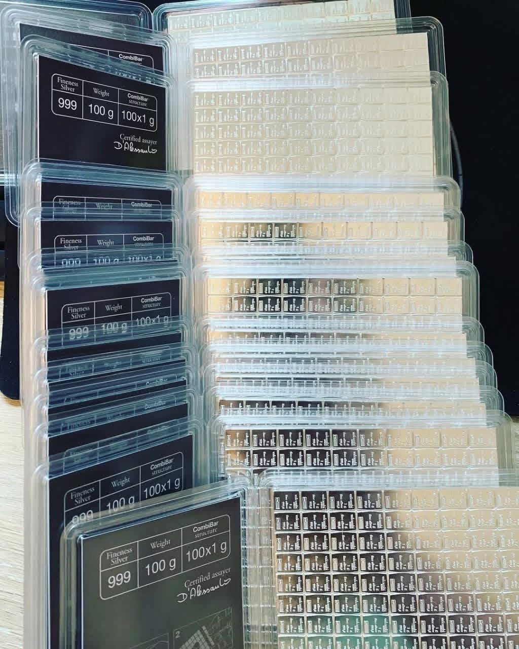 Silver Valcambi Combi bars   