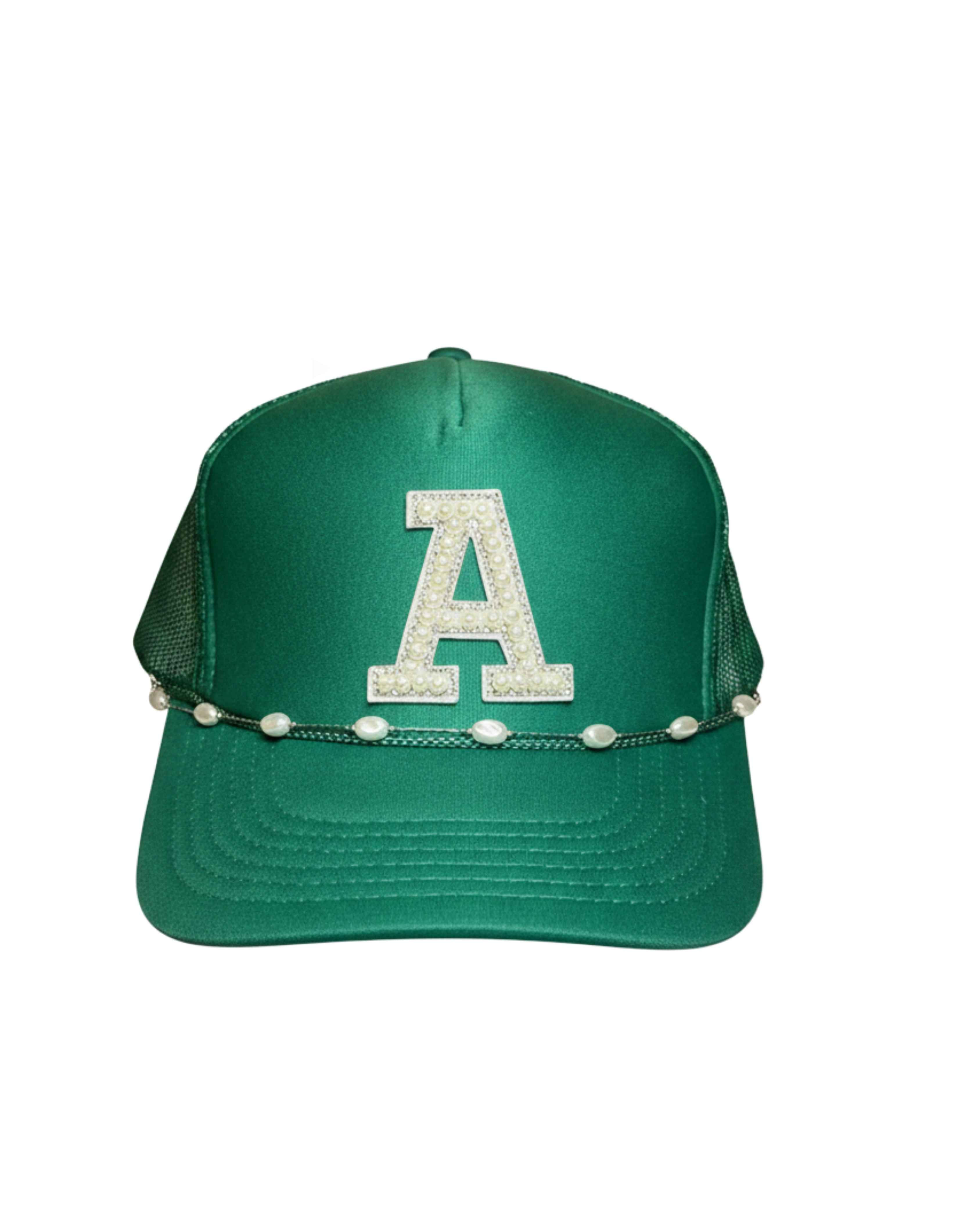 Green Letter Trucker Hat