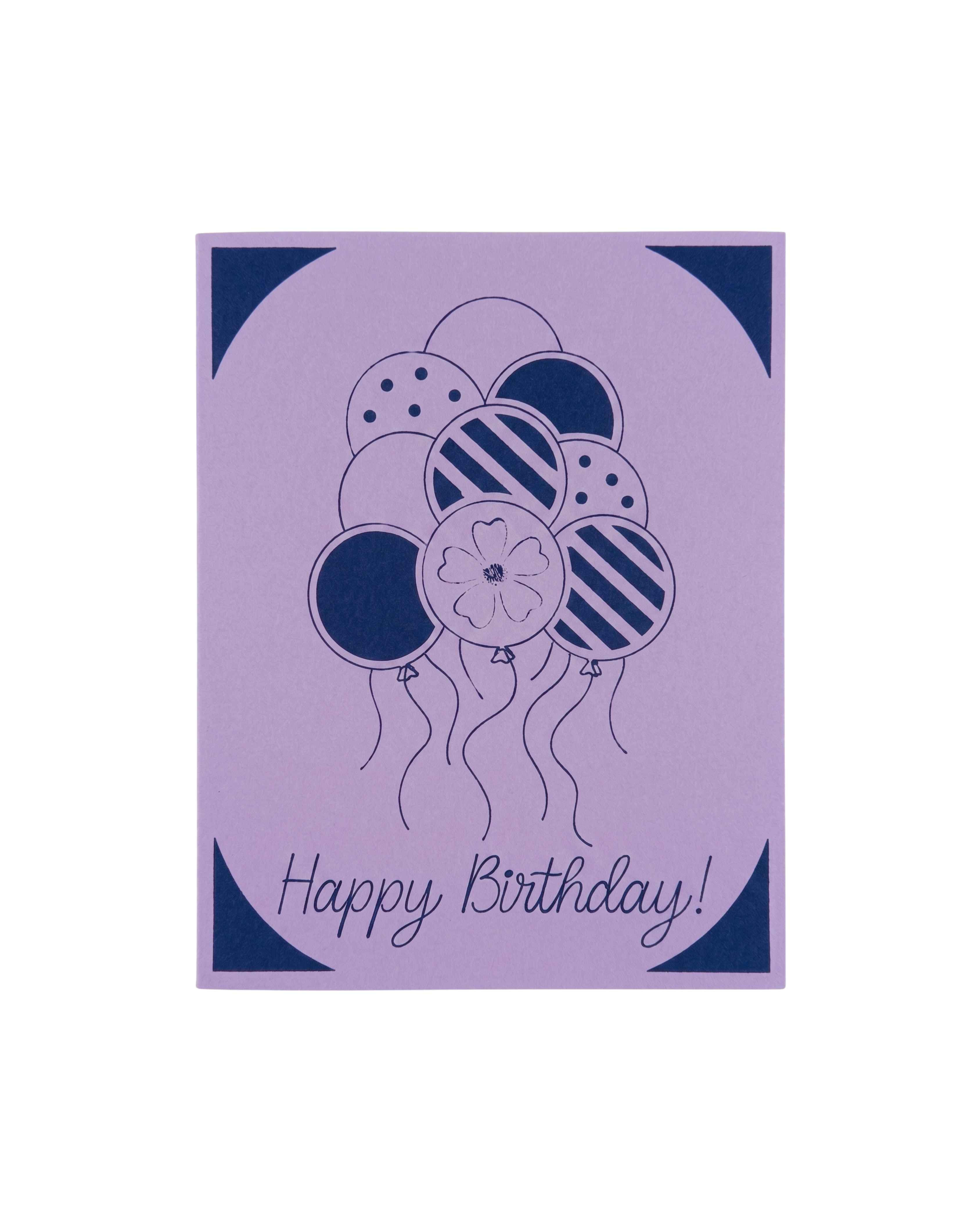 Balloon Sketch Birthday Card