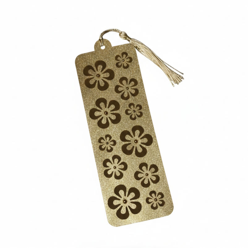 Gold Floral Bookmark