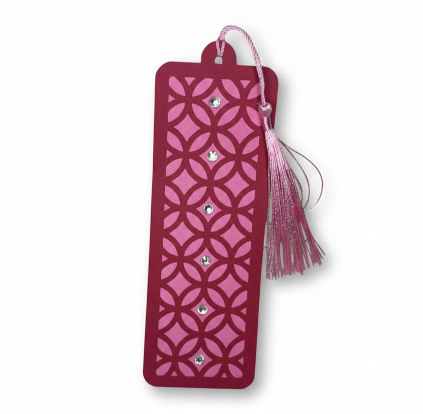 Pink & Red Bedazzled Bookmark