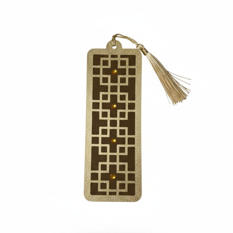 Gold Grid Bookmark