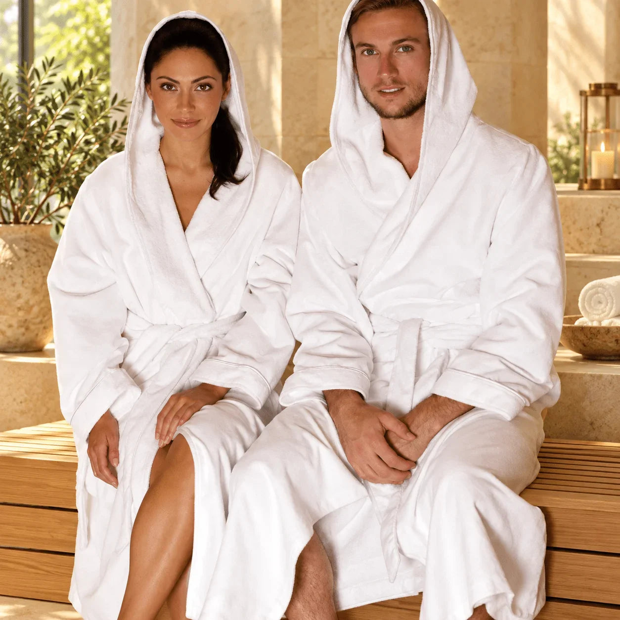 Hooded Plush Microfiber Robe