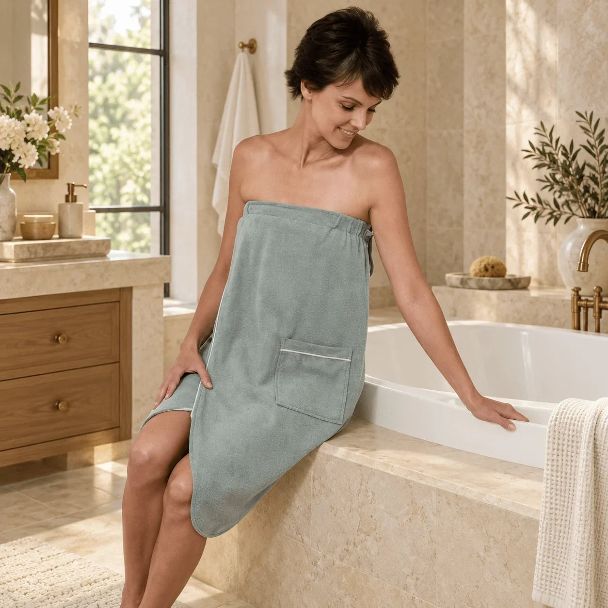Brushed Microfiber Doeskin Body Wrap