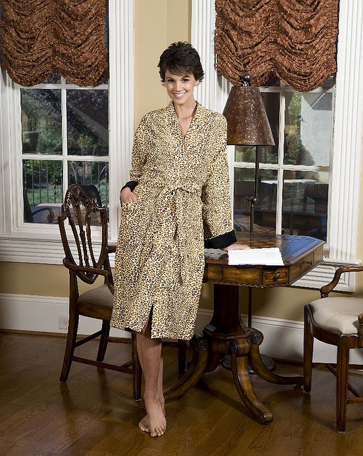 Microfiber kimono robe