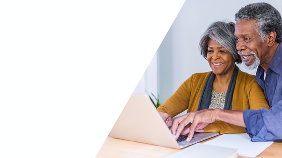 The Bedrock Group Free Resources Image of A Senior Couple Looking At a computer