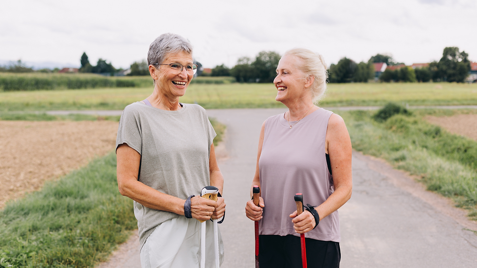 Medicare Supplements vs. Medicare Advantage A Free E-Guide from The Bedrock Group Image of 2 senior hiking
