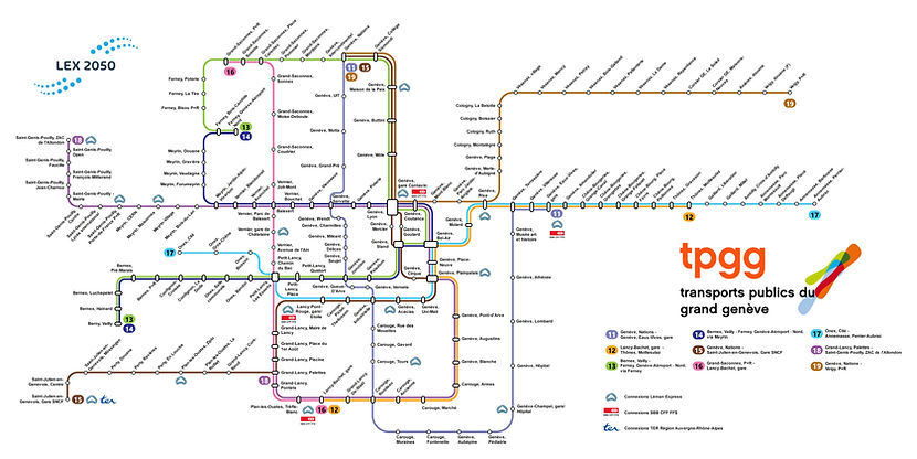 Réseau de tramways à l'horizon 2050