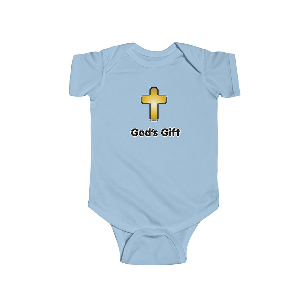 Thumbnail:  "God's Gift" Christian Cross -Baby Body One-Piece