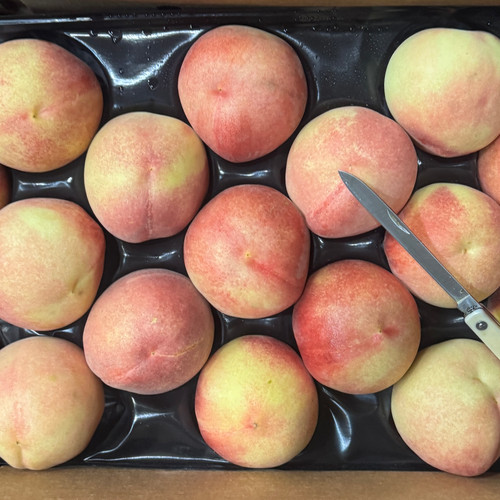 White Peach 2 layer box 42/44's appx 18 lbs. | Split Box Produce