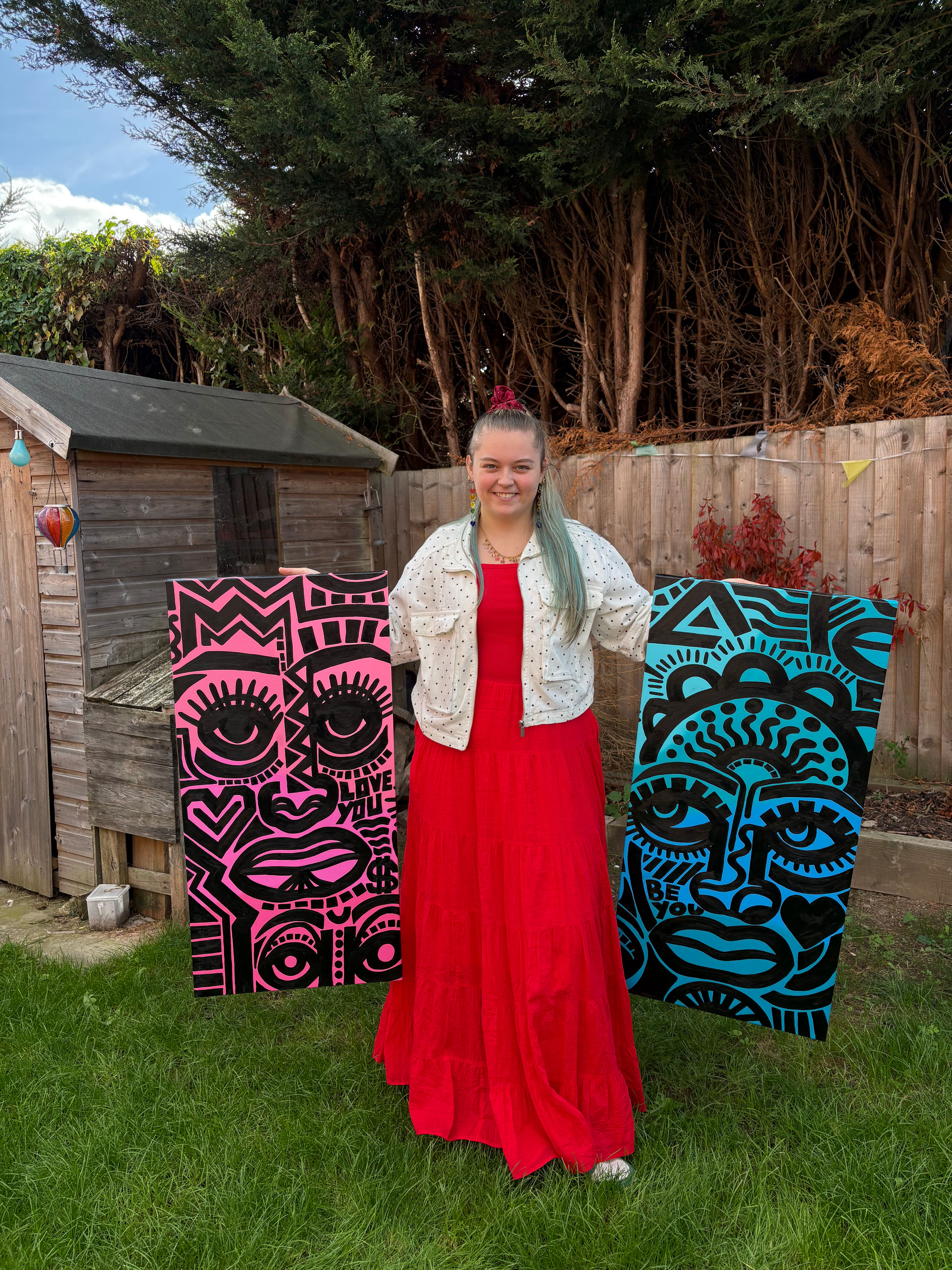 Love You, Mean It & Be You, Fully Oringial Handpainted Canvases