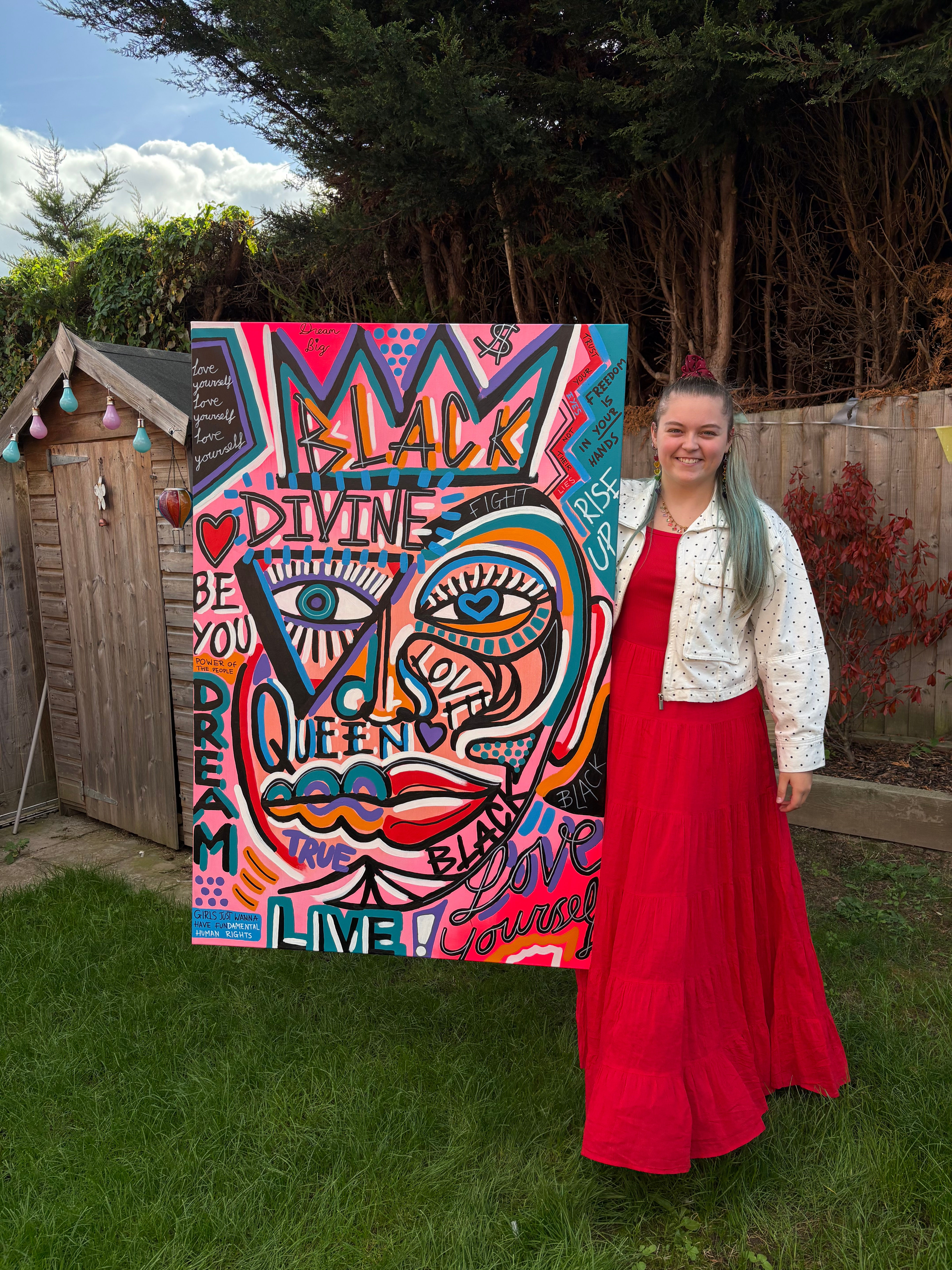 Crowned by Love Oringial Handpainted Canvas