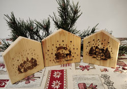 Domčeky Santa, sada 3 ks