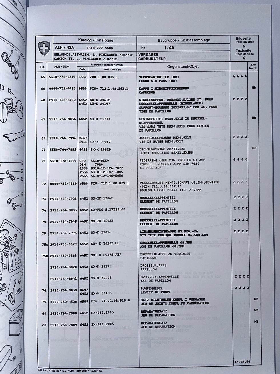 Thumbnail: Ersatzteilkatalog CH Pinzgauer 710/712