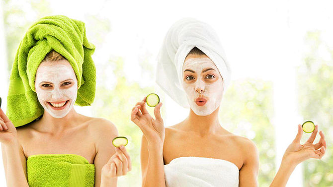 Three homemade face masks