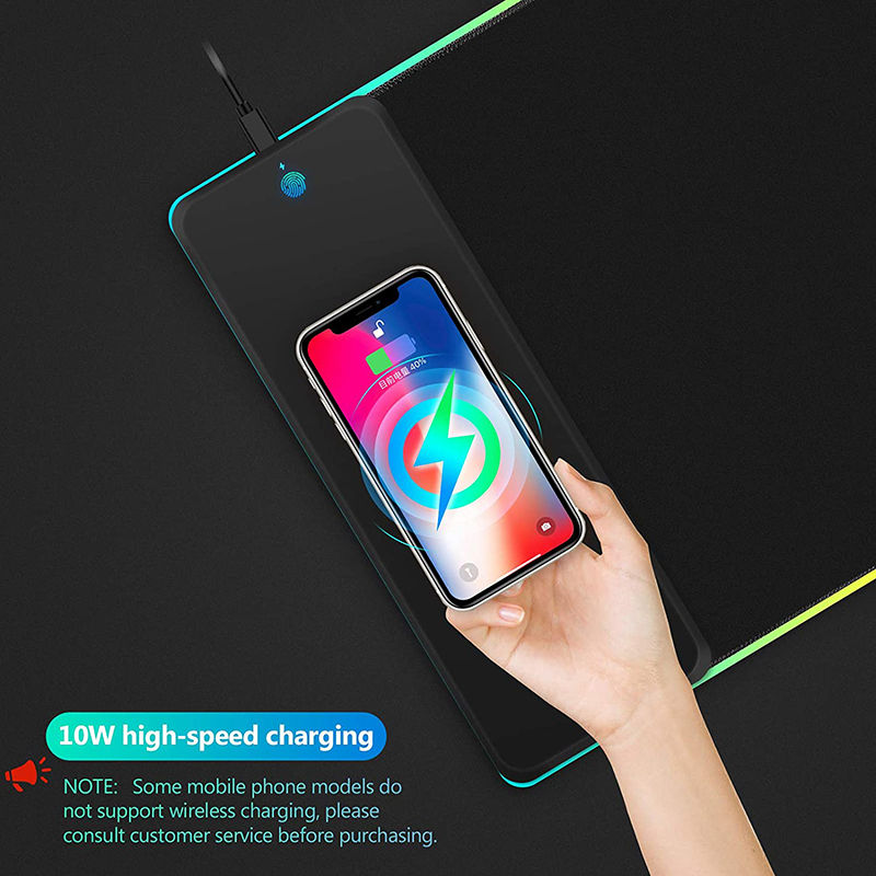 Thumbnail: Factory Price Large RGB Gaming Mouse Pad LED Light Rubber Gaming Mouse Pad 10W