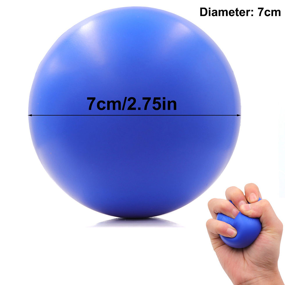 Thumbnail: Hand Grip Strengthener Massager Ball Adult Therapy Rehab Gym Office Home Exercis