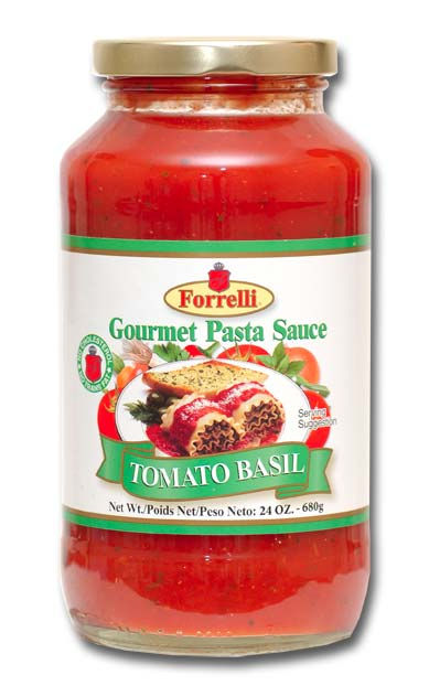 Forrelli Tomato Basil Gourmet Pasta Sauce 12 x 24 oz