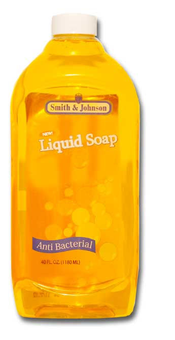S&J Anti-Bacterial Amber Liquid Soap 8 x 40 oz