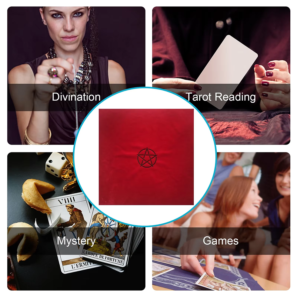 Thumbnail: Pentagram Tarot Tablecloth with Bag