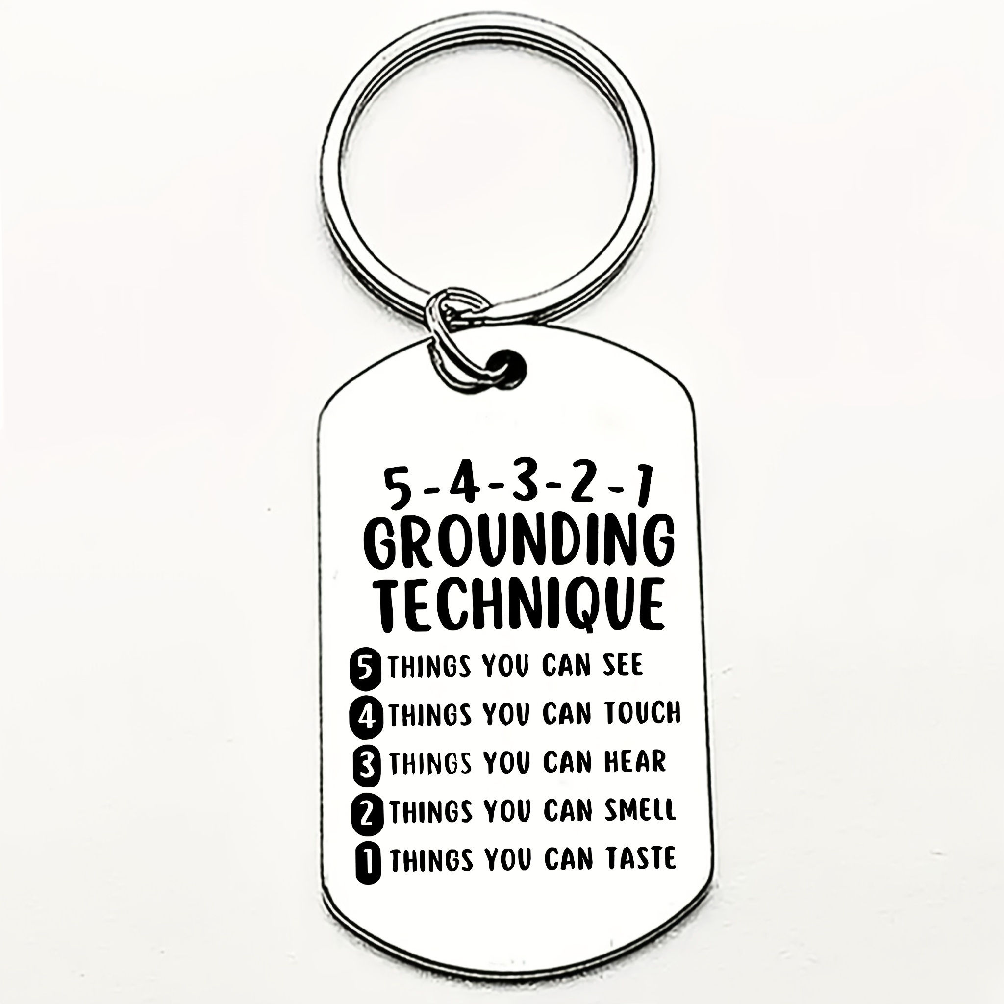 Grounding Stainless Steel Keychain