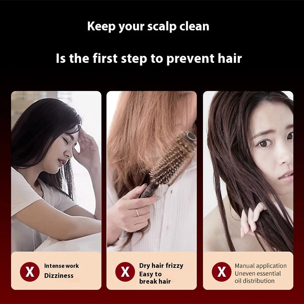 Thumbnail: Electric Hair Regrowth Brush with Infrared Light Machine Acupoint Scalp Massage 