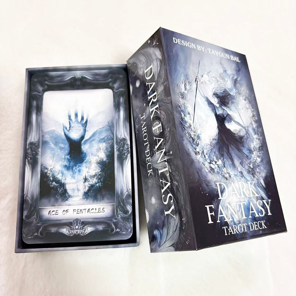 Thumbnail: Dark Fantasy Tarot Deck, 78-Cards with Guidebook, Gothic-Style Taro Cards, Uncov