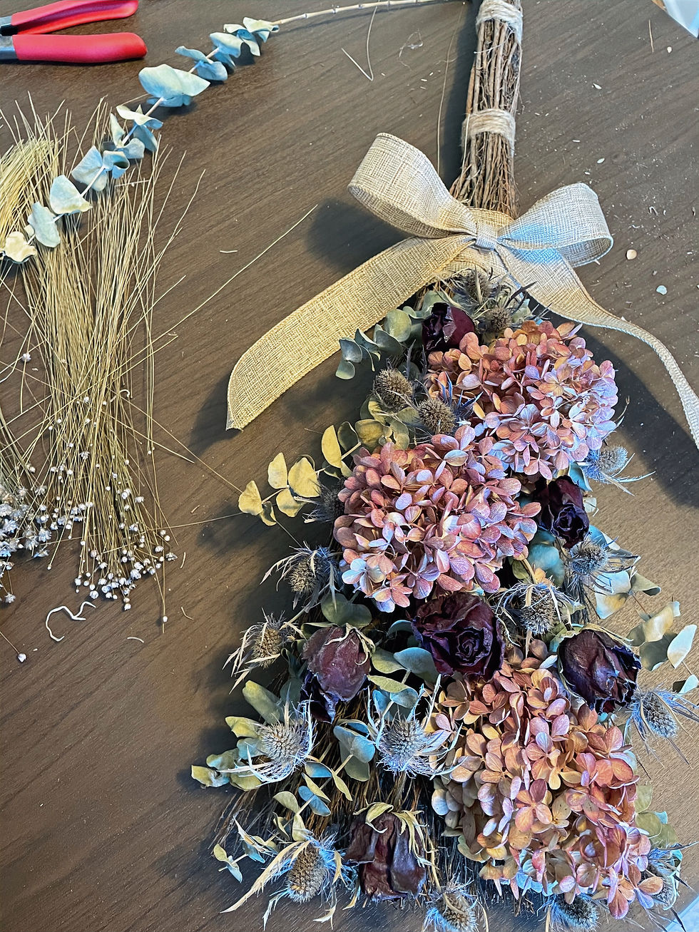 Botanical Brooms Workshop at Dahlia Gardens in Oakdale