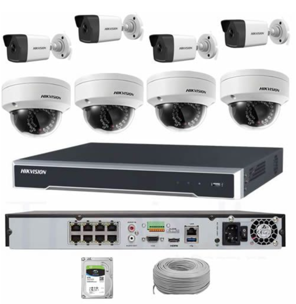 Kit CCTV video seguridad 4 camaras ip