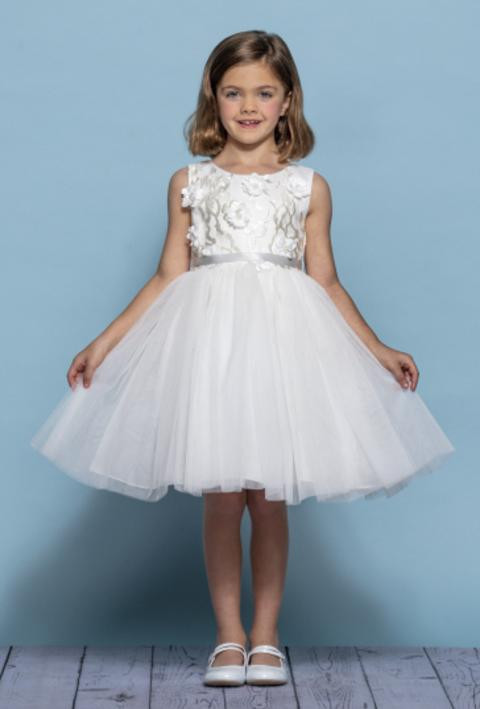 Flower Girl Dress With 3D Flowers | Under the Arbor Bridal