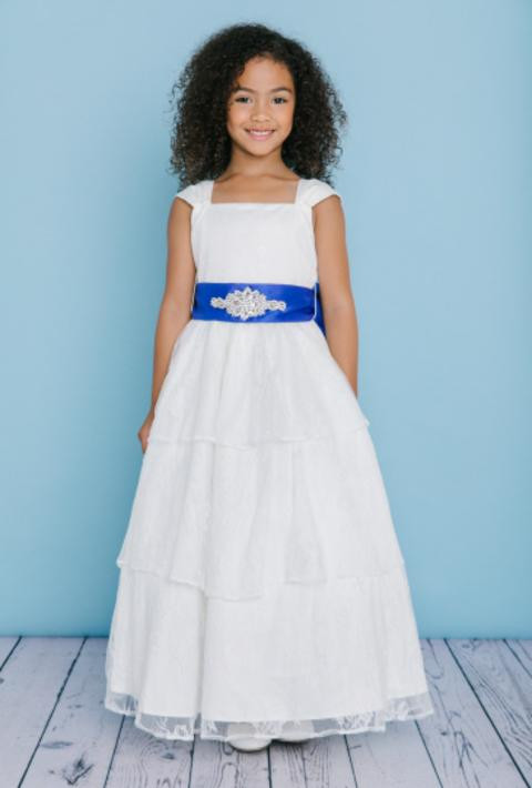 Tiered Lace Flower Girl Dress | Under the Arbor Bridal
