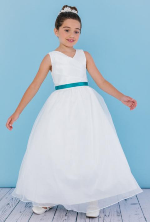 Ruched Satin and Organza Dress | Under the Arbor Bridal