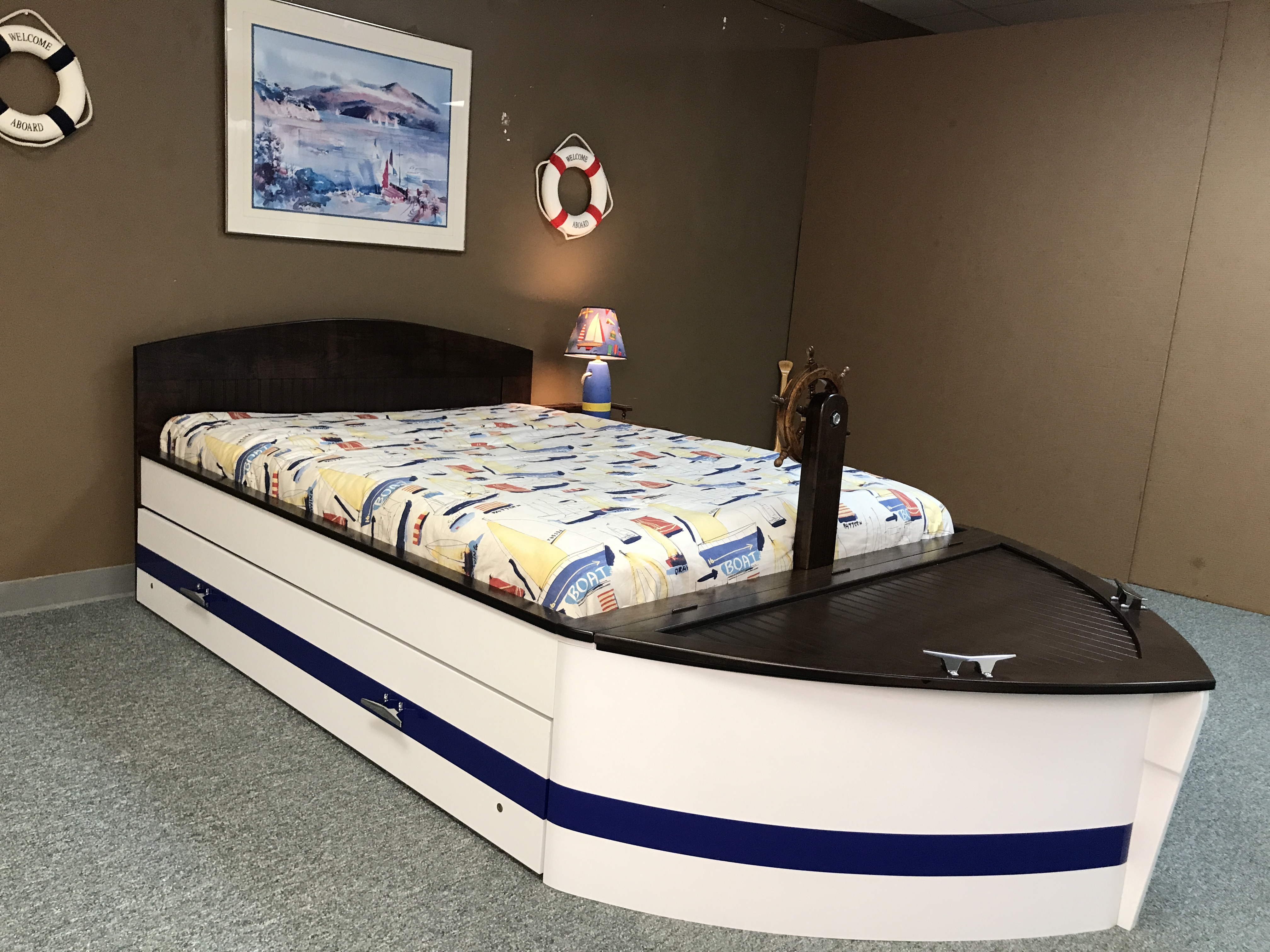 Flat Headboard Boat Bed