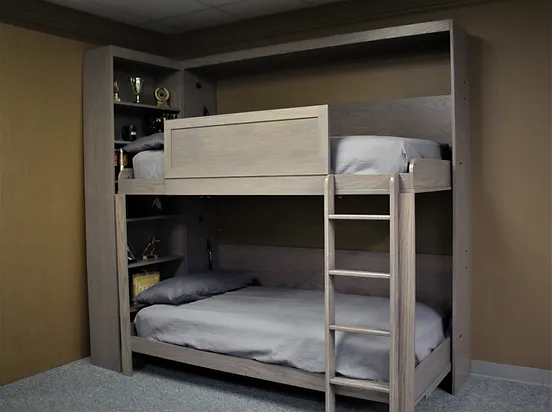 Horizontal Sideways Murphy Wall Beds Wwbeds Custom Furniture Bunk Beds With Hidden Bed
