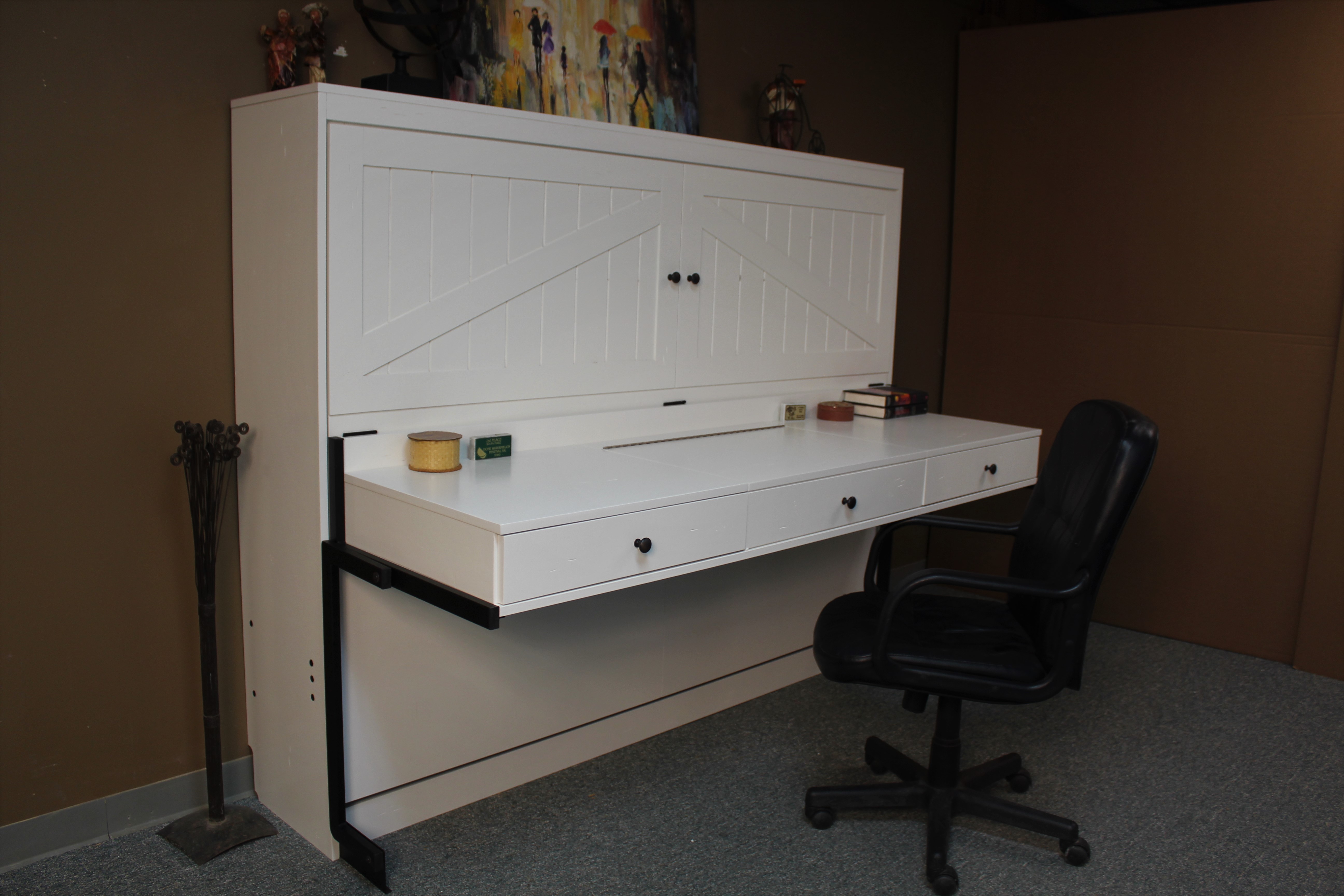 Vanity Barn Door Murphy Bed